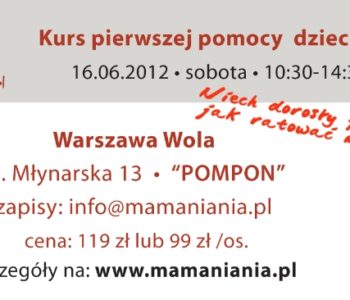 Kurs pierwszej pomocy dzieciom – Niech dorosły posłucha, jak ratować malucha