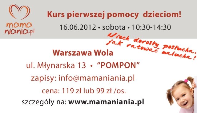 Kurs pierwszej pomocy dzieciom – Niech dorosły posłucha, jak ratować malucha