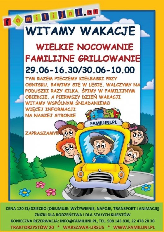 Wielkie nocowanie – familijne grillowanie