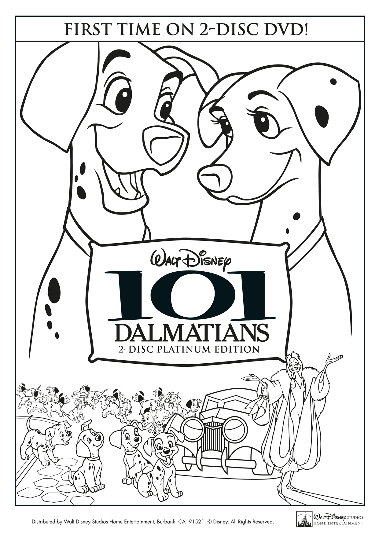 101 dalmatyńczyków - kolorowanka