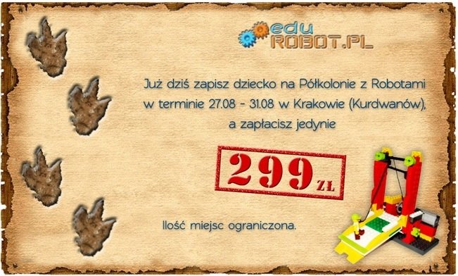 Podróż w czasie – półkolonie z robotami. Promocja