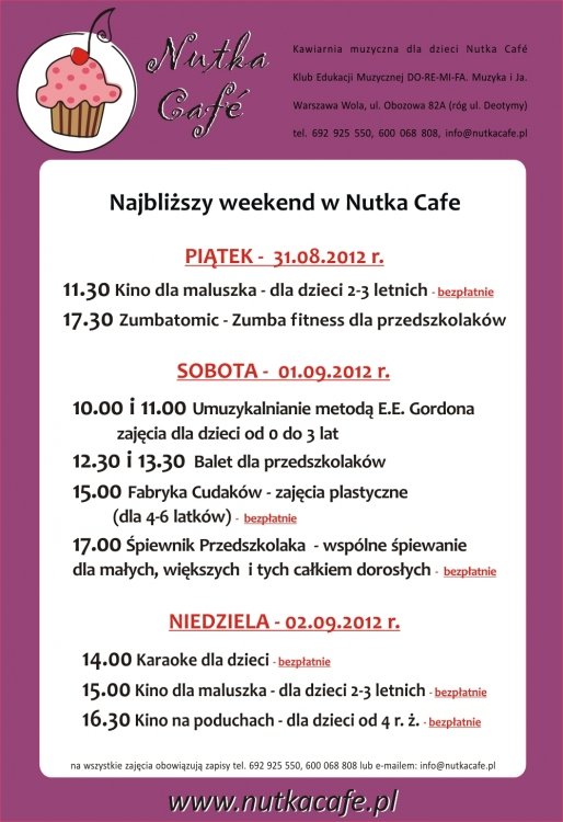 Weekend w Nutka Cafe