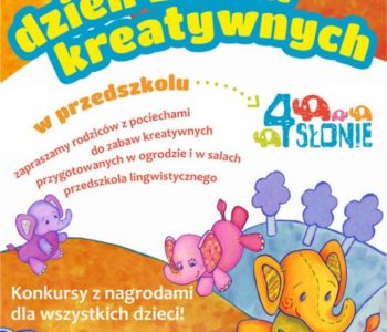 Dzień Zabaw Kreatywnych dla maluchów w przedszkolu 4 SŁONIE