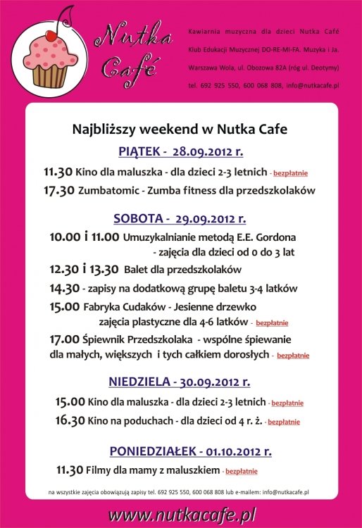 Weekend w Nutka Cafe