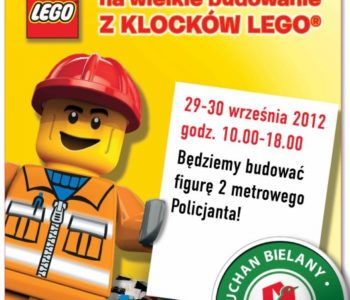 Wielki policjant z klocków LEGO stanie w Bielanach Wrocławskich
