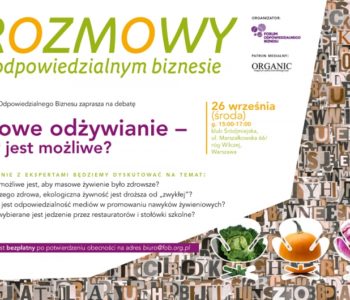 Zdrowe odżywianie – czy jest możliwe? Debata