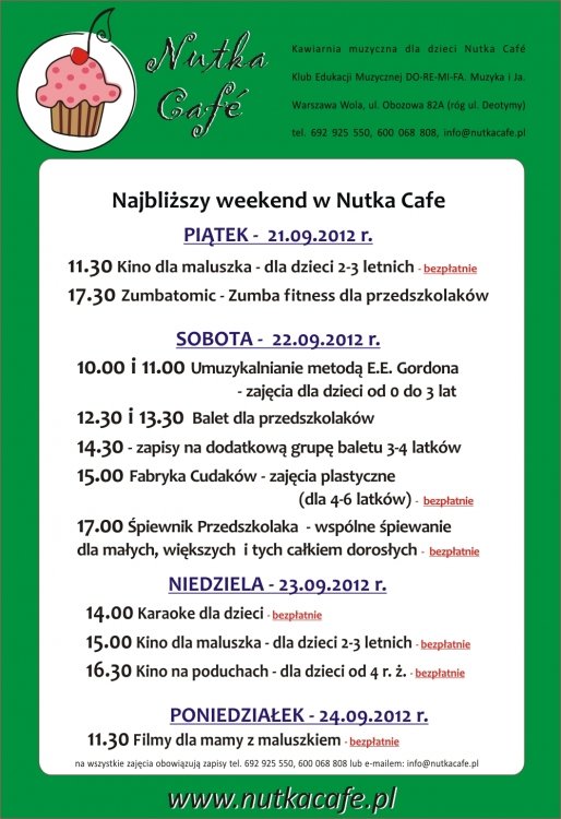 weekend w Nutka Cafe