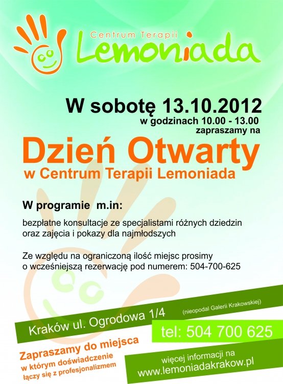 Dzień Otwarty w Centrum Terapii Lemoniada