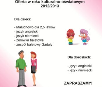 Oferta  Klubu Ośrodka Kultury Kraków-Nowa Huta