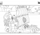 Statek Łajbek - kolorowanki Disneya