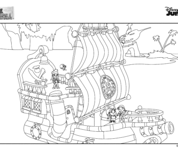 Statek Łajbek - kolorowanki Disneya