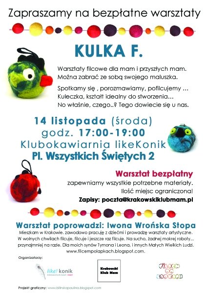 Bezpłatne warsztaty filcowe KULKA F.