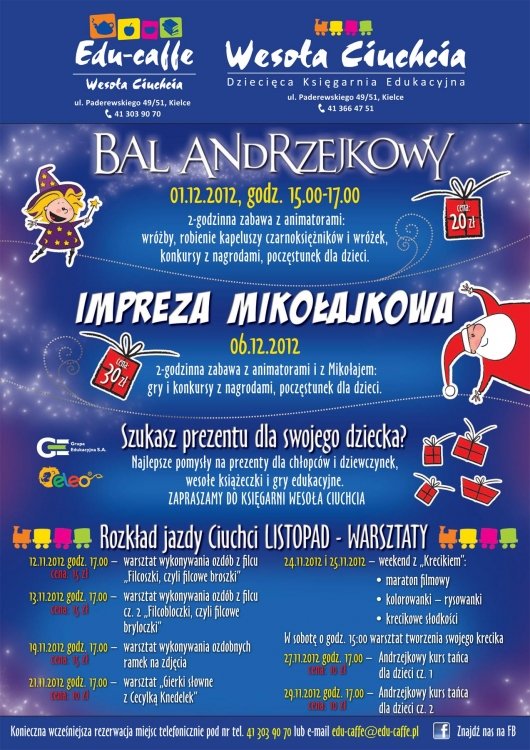 Impreza Mikołajkowa w Edu-caffe – Kielce