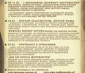 Niedzielne warsztaty muzealne – Rzeszów