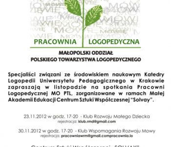 Pracownia Logopedyczna – Klub Wspomagania Rozwoju Mowy