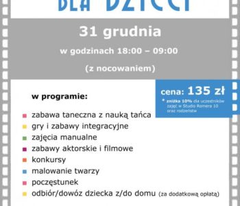 SYLWESTER DLA DZIECI z nocowaniem