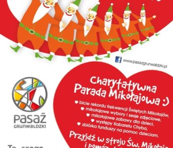 Charytatywna Parada Mikołajów w Pasażu Grunwaldzkim