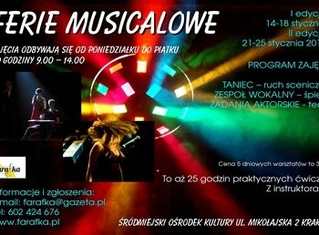 Ferie musicalowe w Śródmiejskim Ośrodku Kultury