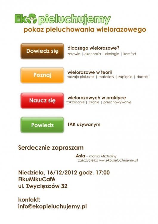 Pokaz pieluchowania wielorazowego