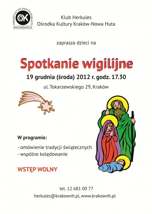 Spotkanie wigilijne dla dzieci