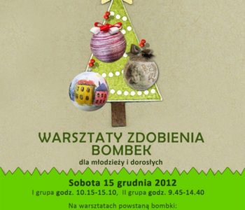 Warsztaty zdobienia bombek