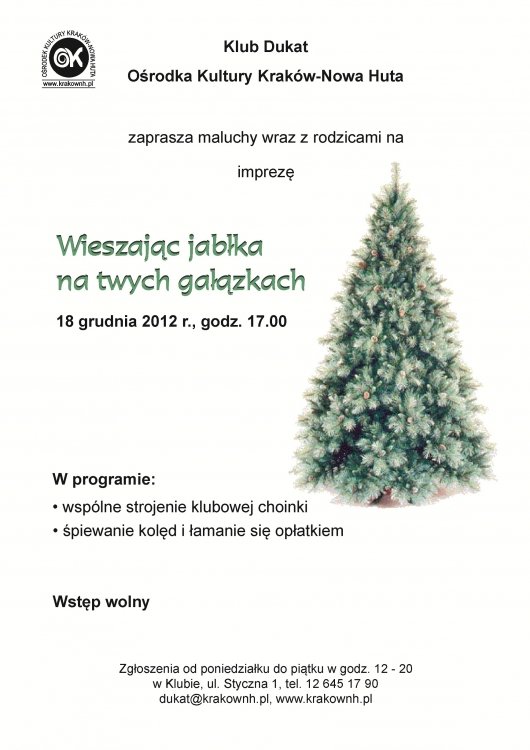 Wieszając jabłka na twych gałązkach