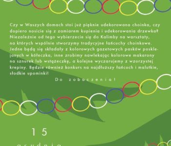 Łańcuchy choinkowe – warsztaty dla dzieci