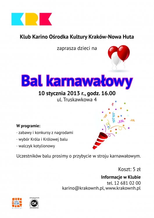 Bal karnawałowy dla dzieci