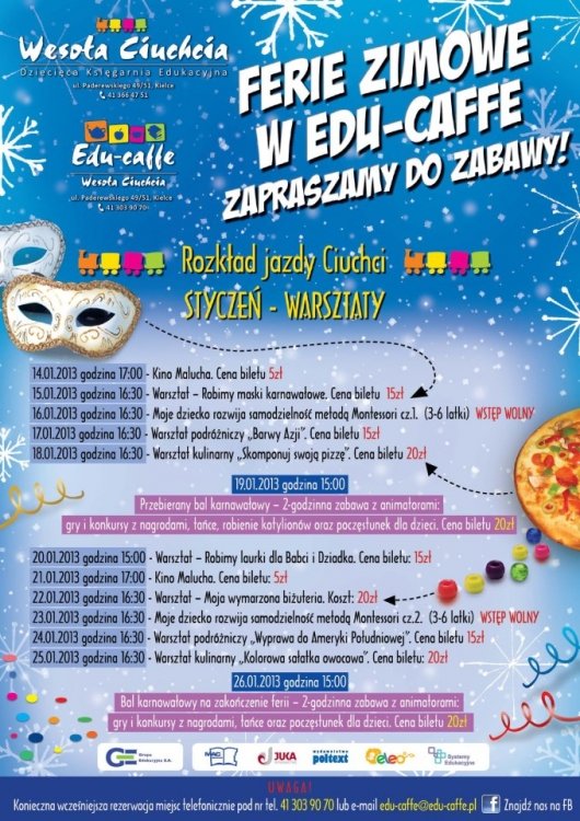 Ferie zimowe w Edu-caffe! – Kielce