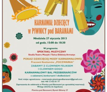 Karnawał dziecięcy w Piwnicy Pod Baranami