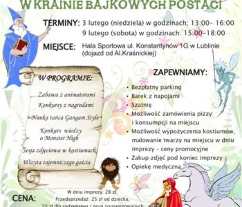 ODWOŁANY! Bal Karnawałowy dla dzieci i rodziców – Lublin