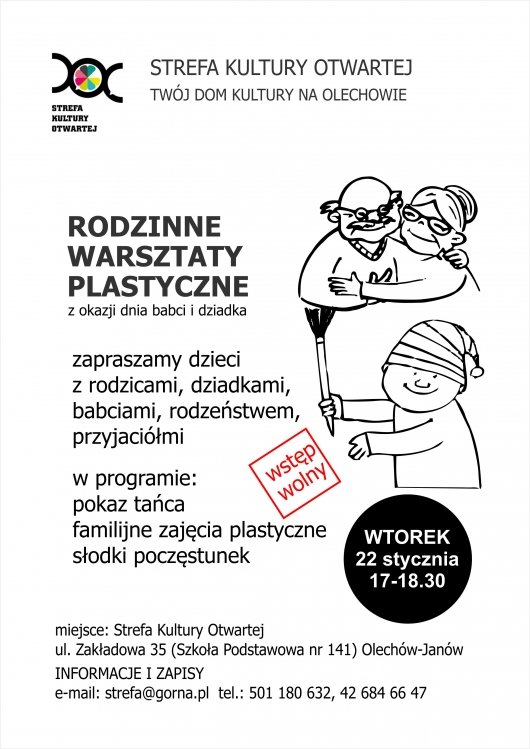 Rodzinne warsztaty plastyczne na Dzień Babci i Dziadka