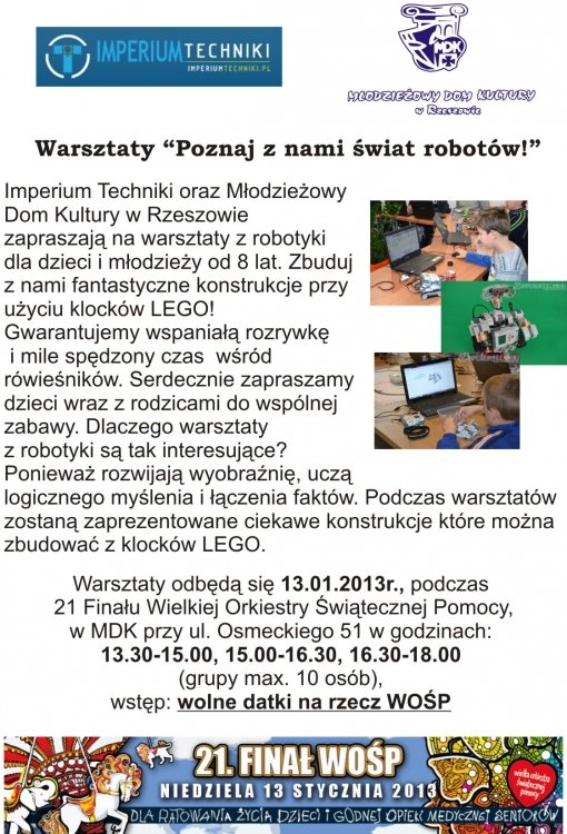 XXI Finał WOŚP w Młodzieżowym Domu Kultury w Rzeszowie