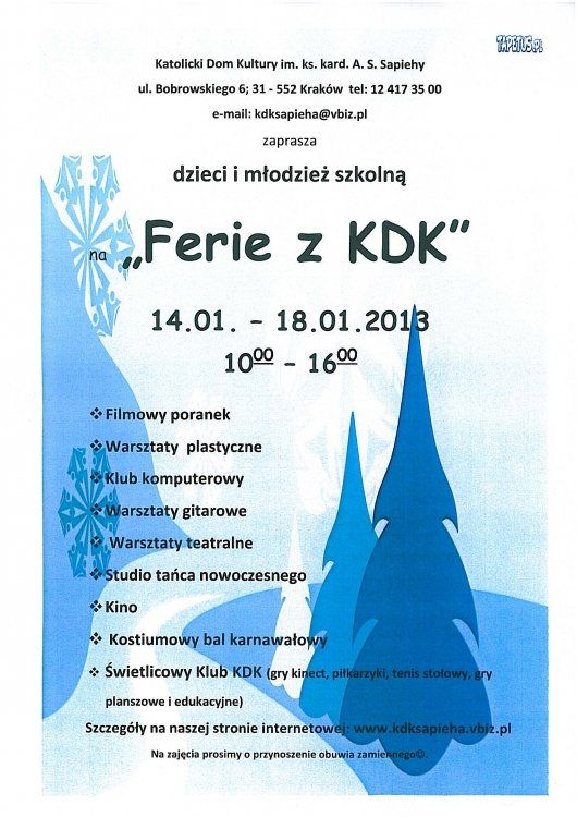 Zima z Katolickim Domem Kultury