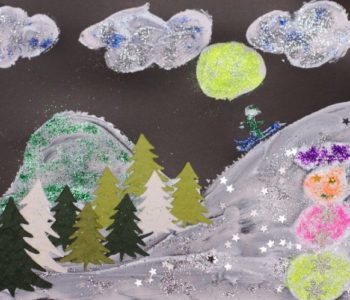Zimowe pejzaże – malowanie pastą do zębów