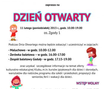 Dzień otwarty Klubu Ośrodka Kultury