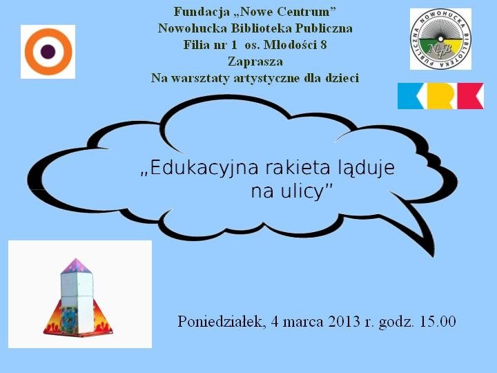 Edukacyjna rakieta ląduje na ulicy