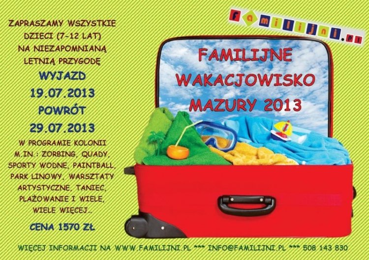 Familijne Wakacjowisko – Mazury 2013