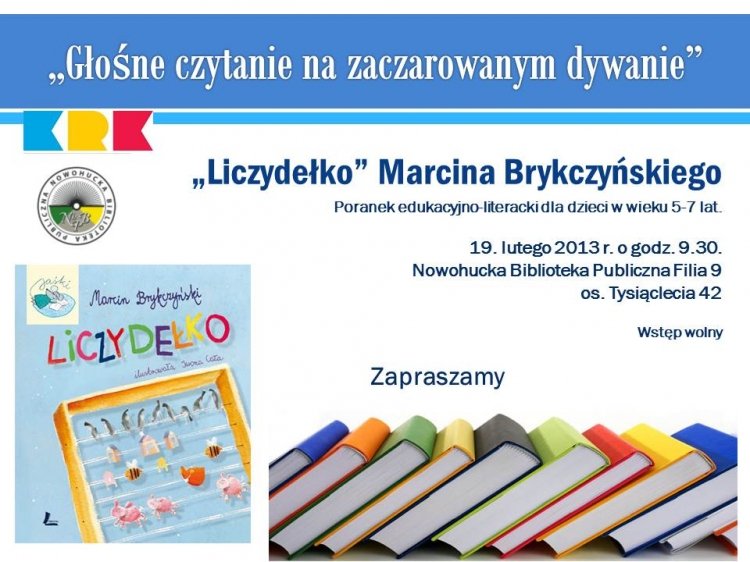 Głośne czytanie na zaczarowanym dywanie