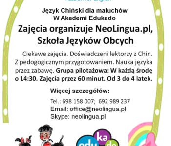 Nauka języka chińskiego dla najmłodszych