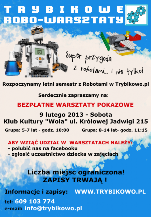 ROBOwarsztaty – bezpłatne zajęcia pokazowe