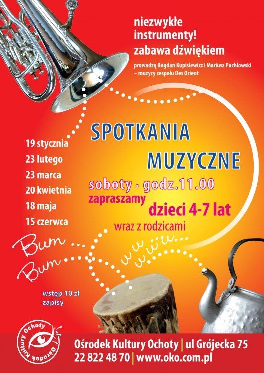 Spotkania muzyczne dla dzieci w wieku 4-7 lat