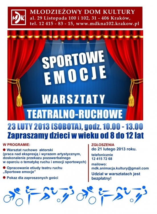 Warsztaty teatralno-ruchowe Sportowe emocje