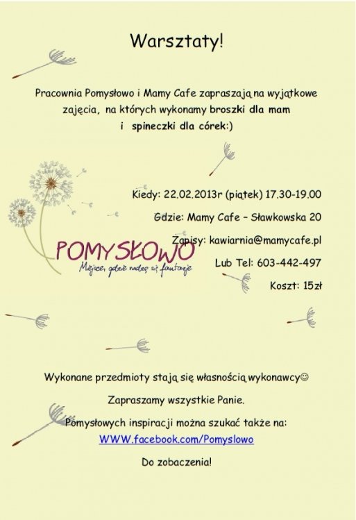 Wyjątkowy warsztat Pomysłowa