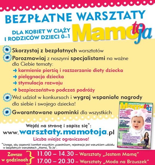 Bezpłatne Warsztaty Mamo to ja