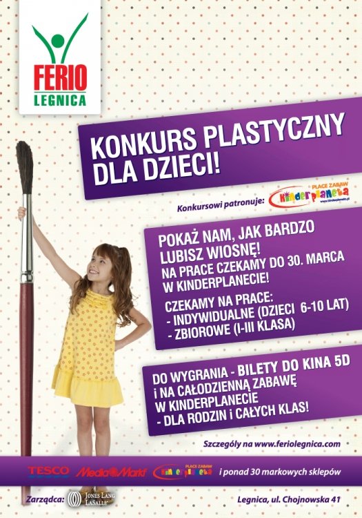 Kocham wiosnę konkurs dla dzieci w FERIO Legnica