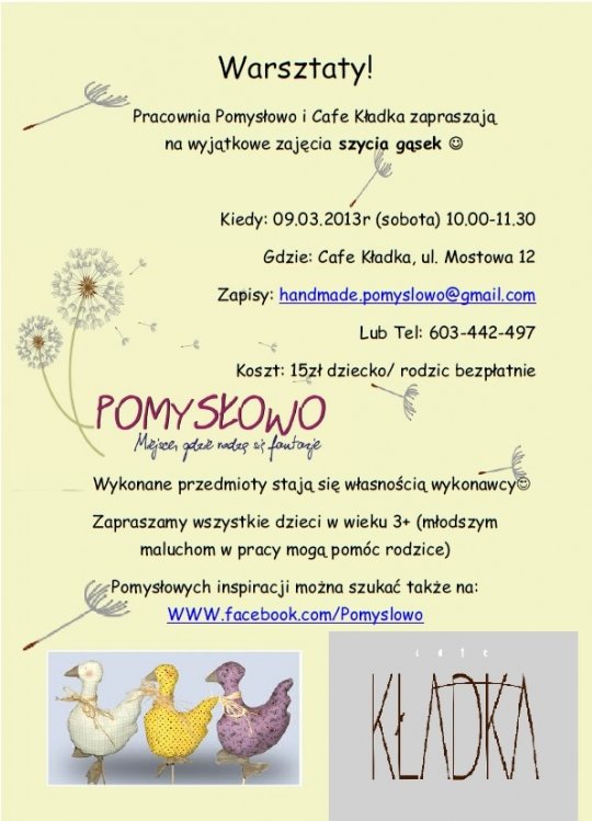 Szyjemy gąski z Pomysłowo