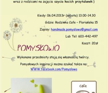 Warsztaty z Pracownią POMYSŁOWO w Rodzinka Cafe