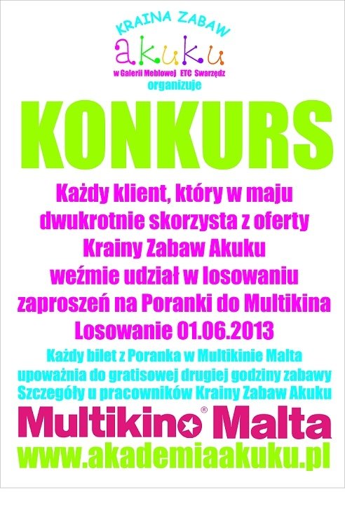 Konkurs z Multikinem dla Dzieci