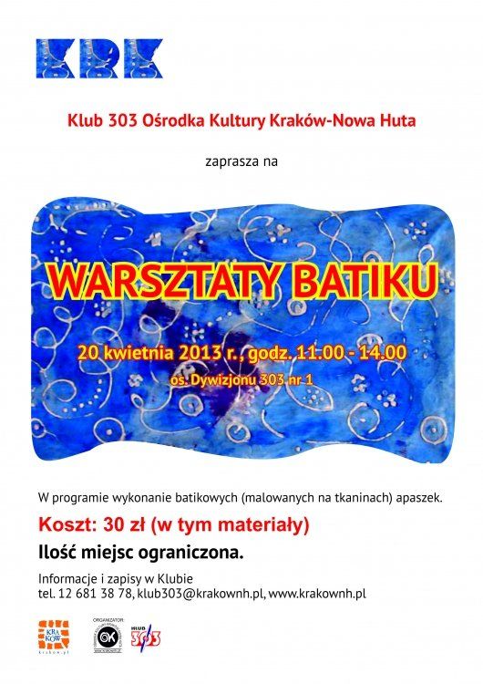 Warsztat batiku – Niezwykłe warsztaty w Klubie 303